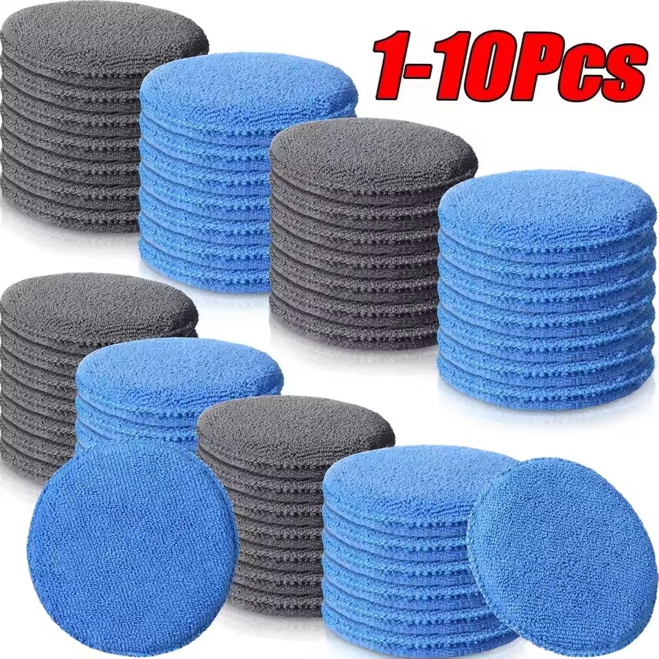 Wax Applicator Pad - 10/1 шт. Мягкие микрофибровые перчатки-аппликаторы для