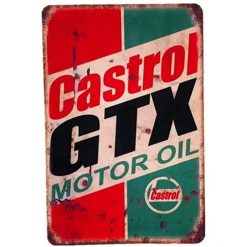 Castrol Oil Gtx - Ретро-табличка Castrol GTX Motor Oil для