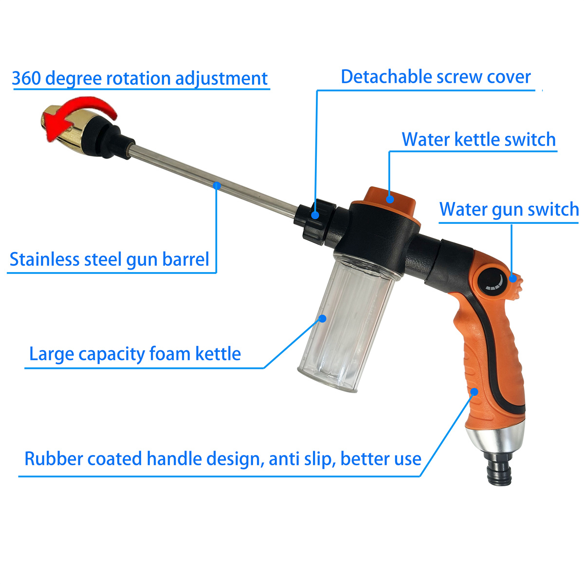 Пистолет для мойки автомобилей – обзор и цена Pressure Washer Foam Gun